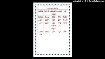 التدرب على نطق الحروف مع الشيخ القارئ أيام الدين فخر الدين الروسي