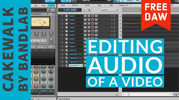 Editing audio content of a video in Cakewalk