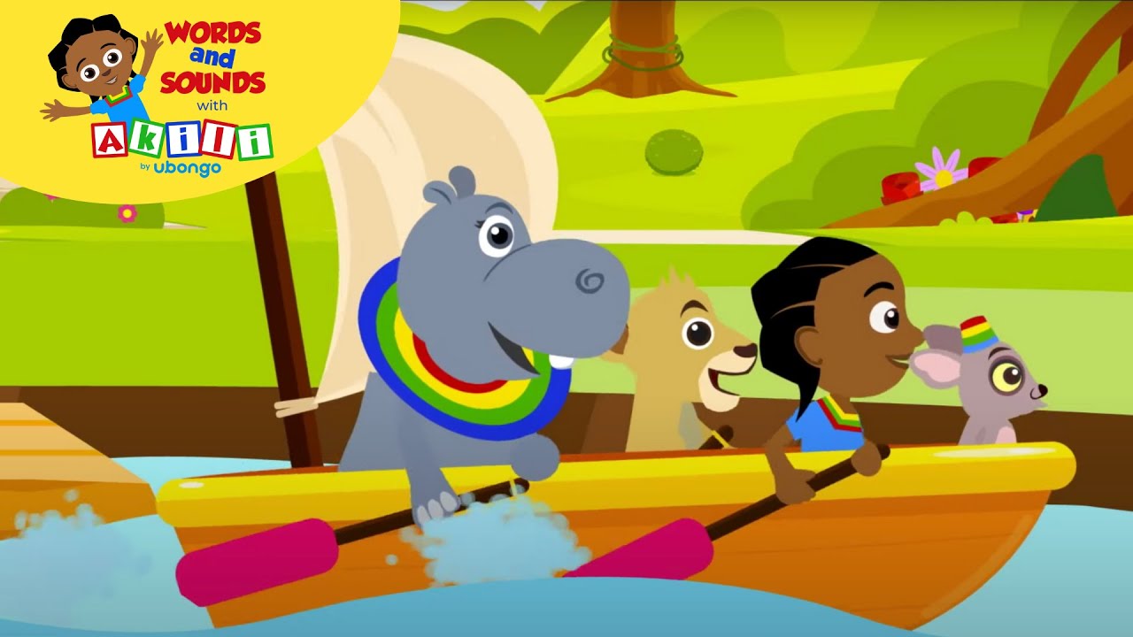 ROW ROW YOUR BOAT | Nursery Rhymes with Akili and Me | Kids Songs - YouTube