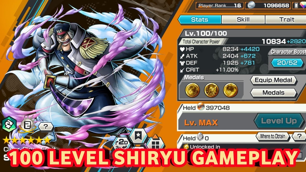 SHIRYU GAMEPLAY ONE PIECE BOUNTY RUSH YouTube shiryu-gameplay-one-piece-bounty-rush-youtube