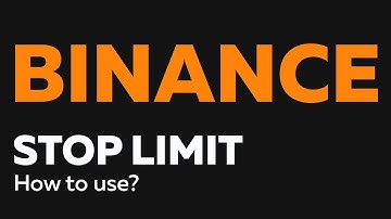 BINANCE: How to use a Stop Limit Stop Loss Tutorial 2024