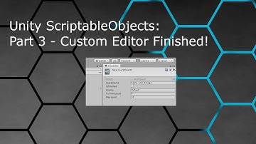 Unity ScriptableObjects: Part 3 - Custom Editor Finished!