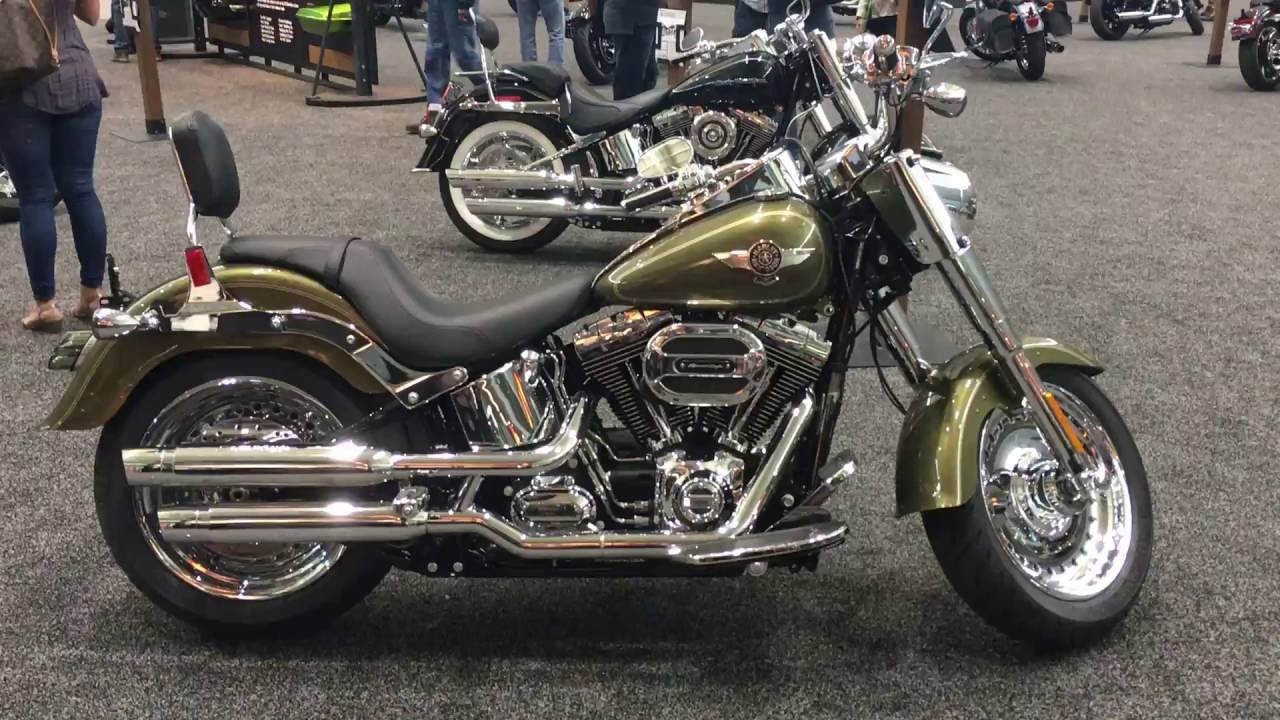 2019 Fat  Boy  Harley  Davidson  customized olive gold YouTube