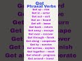 Master GET Phrasal Verbs in 30 Seconds #shorts #education #englishlearning