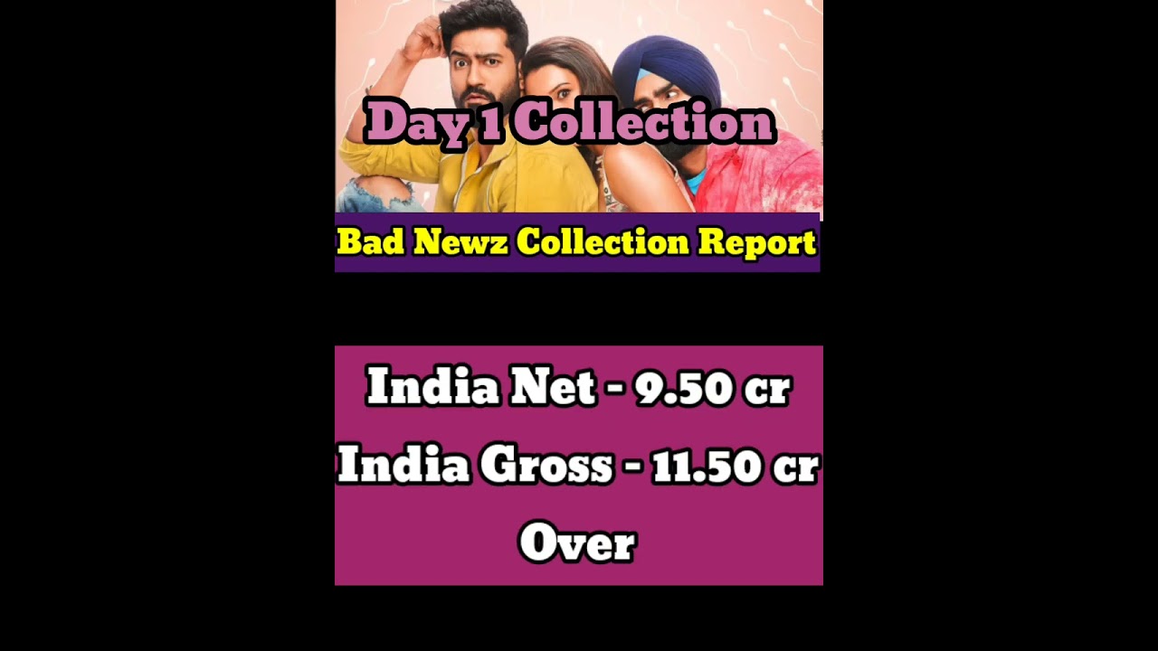 Bad Newz box office collection | Bad Newz Day 1 collection | Vicky kaushal