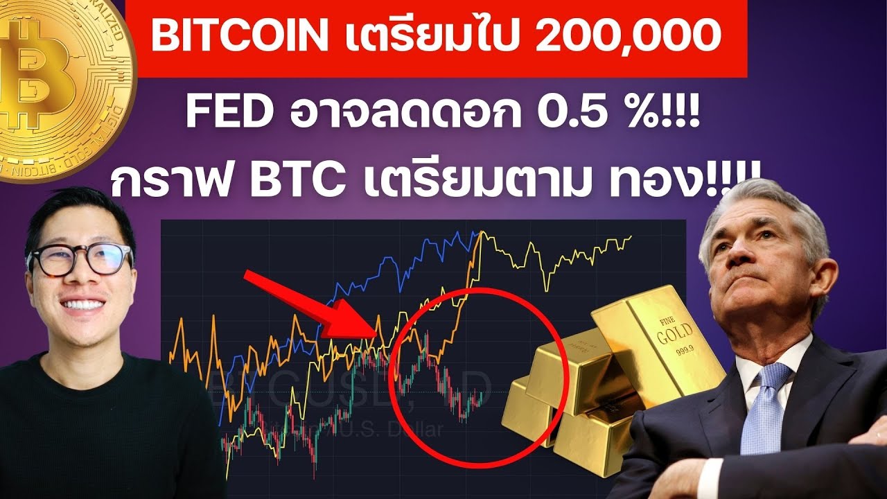 ⁣BITCOIN เตรียมไป 200,000 FED หลัง FED อาจลดดอก 0.5 %!!! กราฟ BTC เตรียมตาม ทอง!!!!