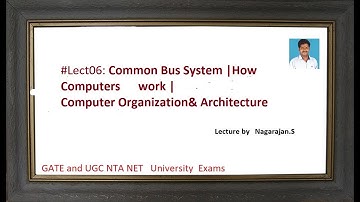 #Lect06: Common Bus System |How Computers  work |Computer Organization& ArchitectureGAT &UGC NTA NET