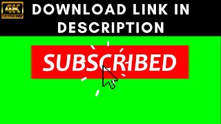 Green screen subscribe button | Subscribe button animation | Subscribe green screen | 4K