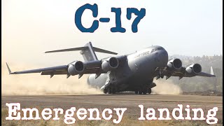 C-17 landing on dirth runaway