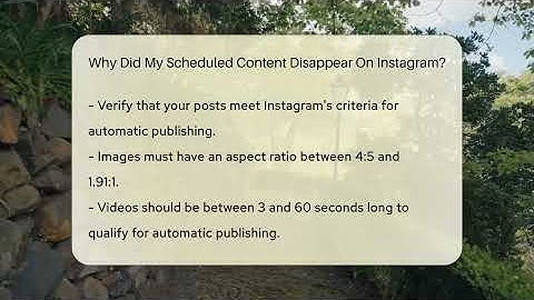 Why Did My Scheduled Content Disappear On Instagram? - Everyday-Networking