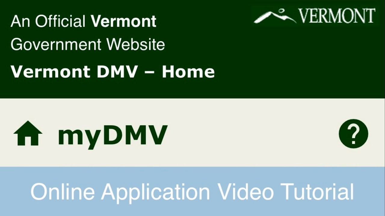 Vermont myDMV MFSAB Type II Bus License Test Online Application Video Tutorial - December 24, 2024