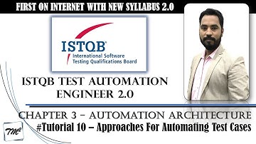 ISTQB Test Automation Engineer v2.0 | Tutorial 10 | Approaches For Automating Test Cases | TM SQUARE