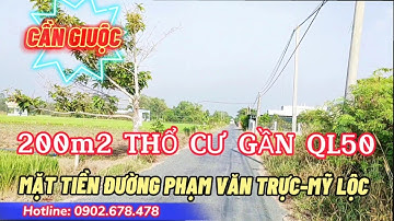 (Đã Bán)Bán Đất Cần Giuộc Mặt Tiền Phạm Văn Trực 200m2 Thổ SHR