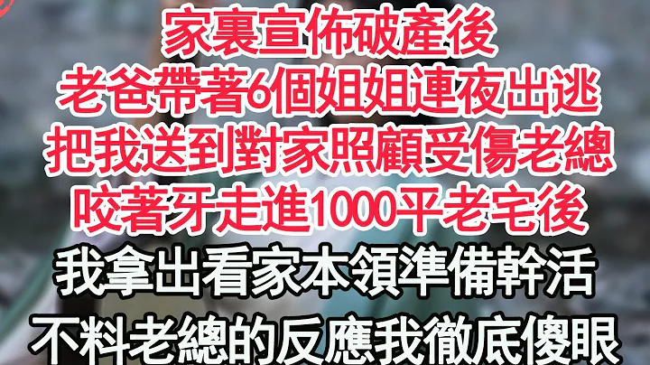 家里宣布破产后，老爸带着6个姐姐连夜出逃，把我送到对家照顾受伤老总，咬著牙走进1000平老宅后，我拿出看家本领准备干活，不料老总的反应我彻底傻眼【顾亚男】【高光女主】【爽文】【情感】 - 天天要闻