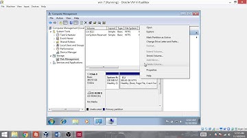 Creating a basic disk partition in windows 7