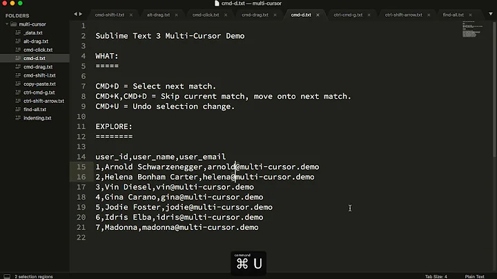 Exploring The Power Of Multiple Cursors And Selections In Sublime Text 3