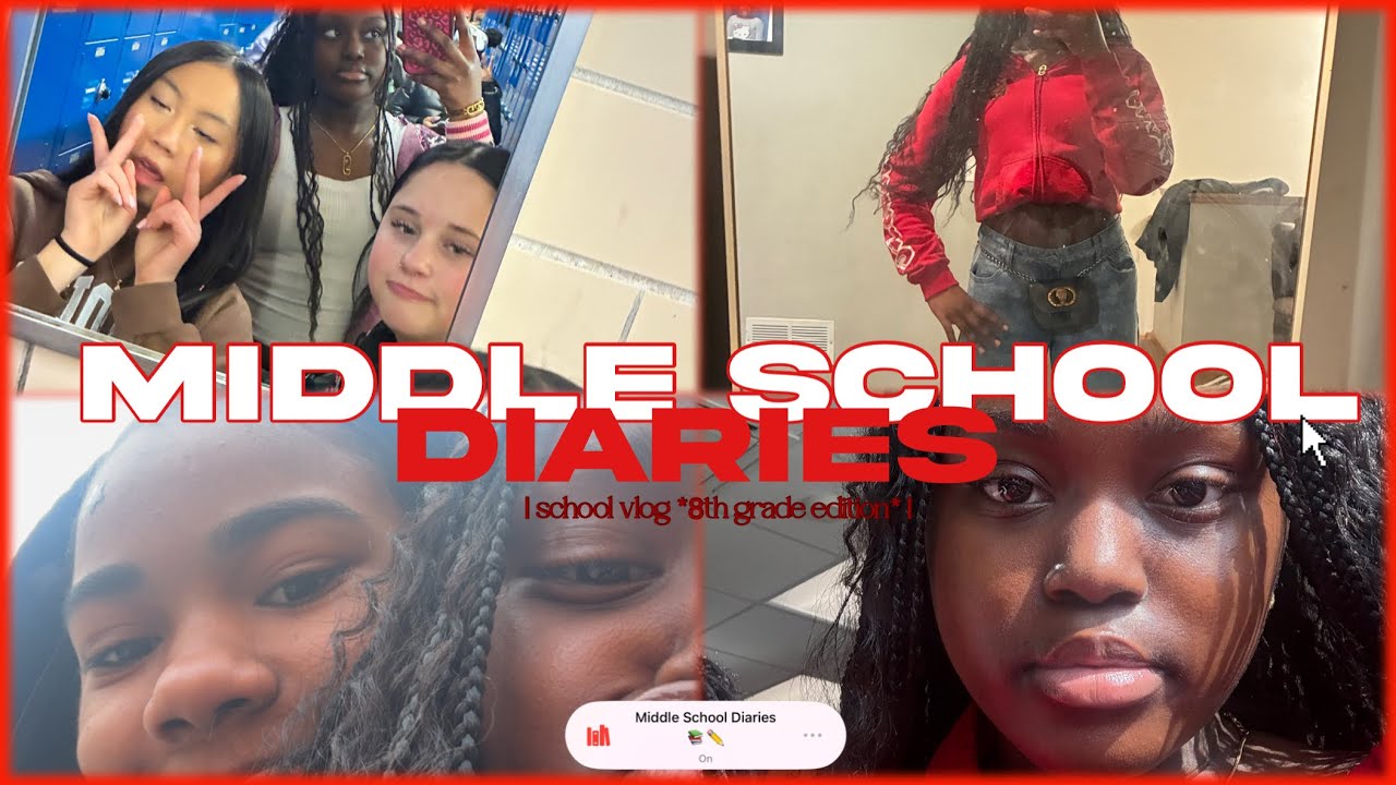 MIDDLE SCHOOL DIARIES: School Vlog 002 *8th grade edition* | end of tri 2+ chitchats+ friends+ etc ☆