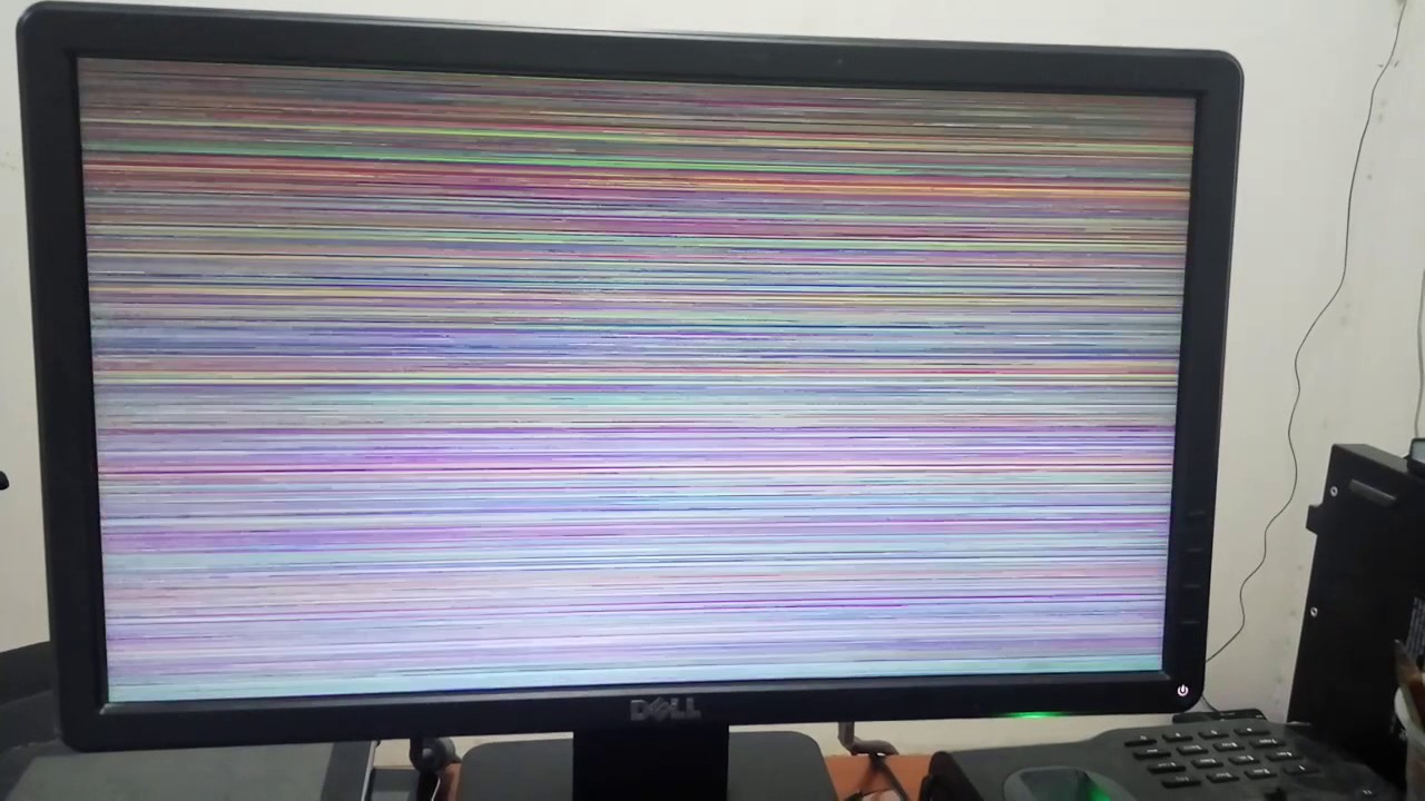 Vertical and horizontal colored lines in Dell Desktop ...