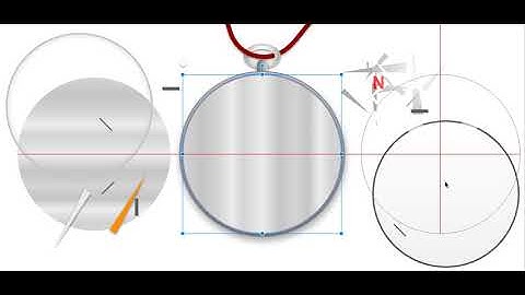 Deconstructing a compass drawn in Google Slides