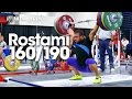 Kianoush rostami 160kg snatch  random team iran clips 2015 worlds training hall