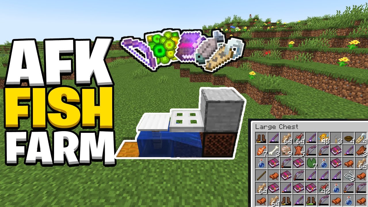 The Best 1.20.4 AFK Fish Farm For Minecraft 