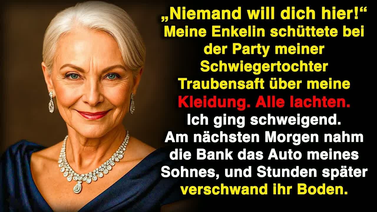 Der Traubensaft traf mein weißes Kleid wie ein gezielter Angriff, und meine eigene Enkelin stand grinsend daneben, das leere Glas in der Hand. Statt einer Entschuldigung lachte meine ganze Familie...