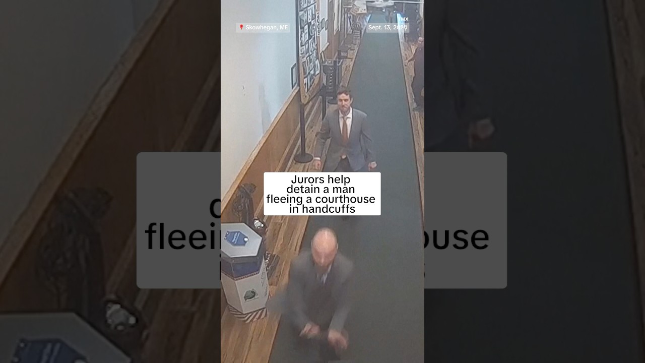 Jurors help detain a man fleeing a courthouse in handcuffs ￼