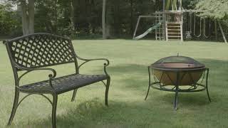 Antique Bronze Cast-Iron Style Aluminum Bench - from Balkene Home - Item # 61491