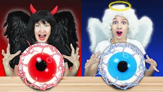 Ангел или Демон? Красная еда vs Синяя еда Челлендж от Пико Поки