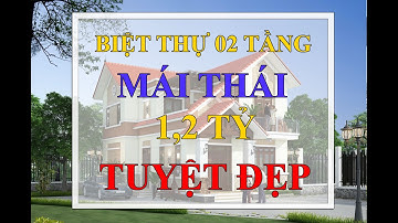 Biệt thự 2 tầng mái Thái hiện đại | Nhà biệt thự 2 tầng mái Thái | Kiến trúc Zhome -ZH006
