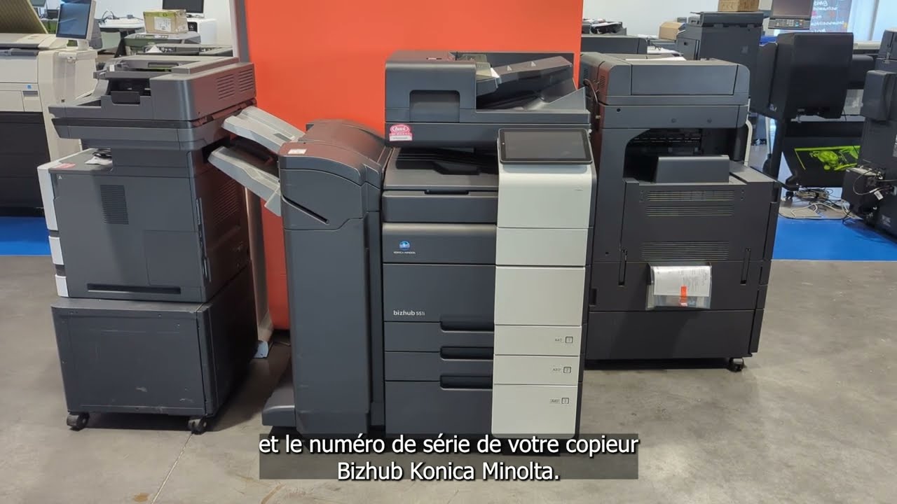 Où trouver le modèle et le numéro de série d'un copieur Konica Minolta ?