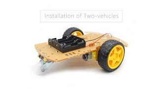 2 wheels DIY Robot Smart Car Chassis installation process