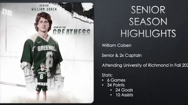William Coben Senior Year Highlights