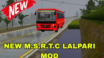 MSRTC LALPARI BS6 BUS MOD for bus simulator indonesia | BUSSID V3.7.1 | #bussidmods