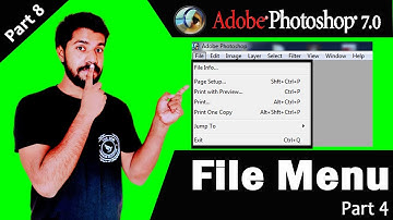 File Menu in Adobe photoshop 7.0 in hindi || Part 4 ||  Ranjan Singh