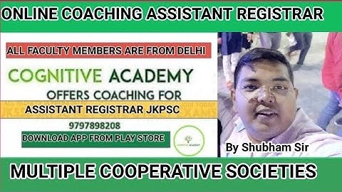 Assistant registrar : Cooperative lec-7 || Multi-Unit Cooperative Societies ||Online Coaching jkpsc