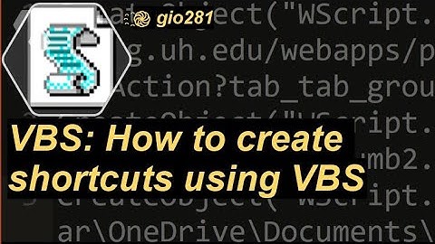 VBS: How to create a simple shortcut