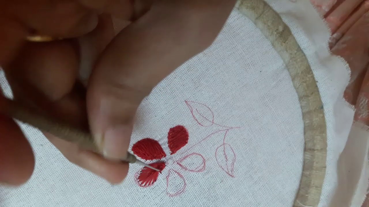 Aari filling stitch for beginners tutorial in tamil easy to do stitch