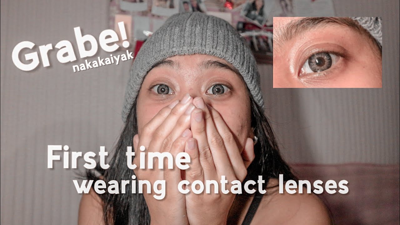 GRABE!! FIRST TIME WEARING CONTACT LENSES YouTube
