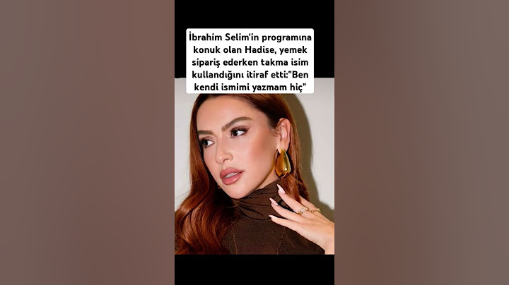 İbrahim Selim'in programına konuk olan Hadise, yemek sipariş ederken takma isim kullandığını itiraf
