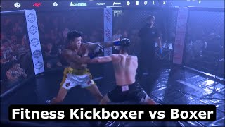 Fitness Kickboxer Takes On Actual Boxer (In Boxing Match)