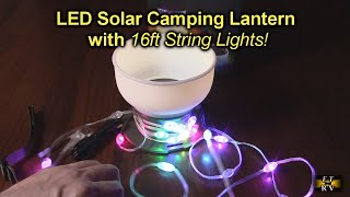 Liels LED Solar Camping Lantern with16ft  String Lights, USB Charging and Power Bank, REVIEW