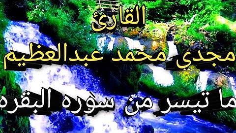 القارئ مجدي محمد عبدالعظيم ما تيسر من سوره البقره
