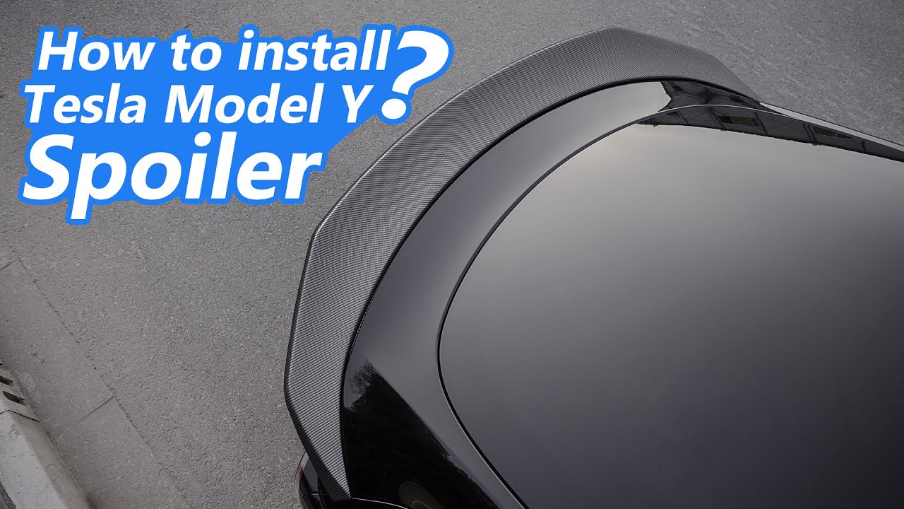 How to install Tesla Model Y Spoiler - YouTube
