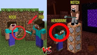 Noob vs Pro vs Hacker vs Notch vs Herobrine Part 2 | Epic PVP Battles