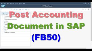 Post Journal Accounting Document in SAP