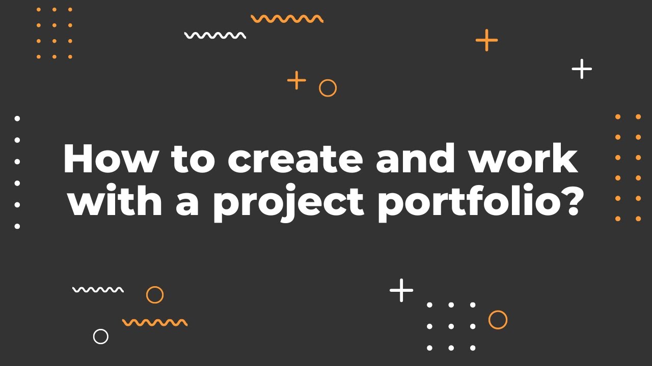How to create and work with a project portfolio youtube
