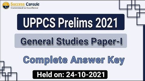 UPPSC PCS  Prelims- 2021 || GS Paper-I || Complete Paper Analysis (1-150) || Held on 24.10.2021