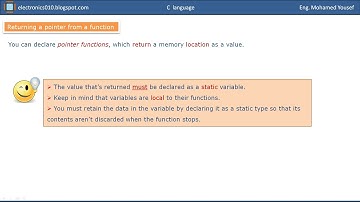 12- C programming -  Pointers – Part 7 - محمد يوسف