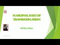 Marginal Rate of Transformation (MRT) / Online Lecture 06